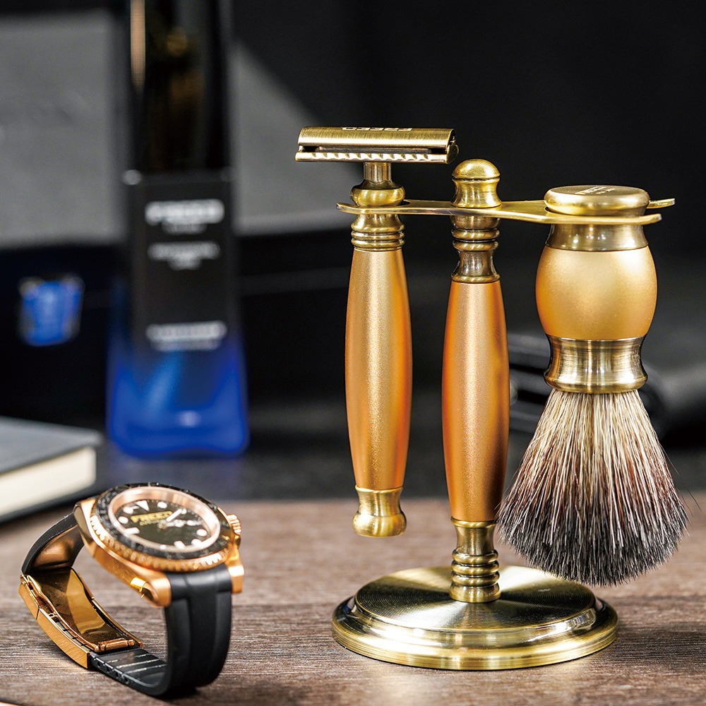 【FREED】雙刃式古銅刮鬍刀豪華禮盒四件組 - 阿波羅-細節圖7