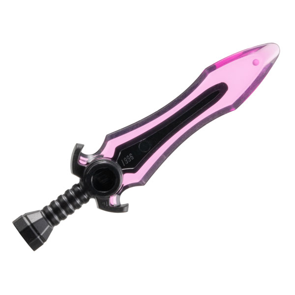 [TOY.CHAN] LEGO 樂高 1996pb02 黑色 劍 噩夢王 附眼睛 透深紫劍刃-細節圖3