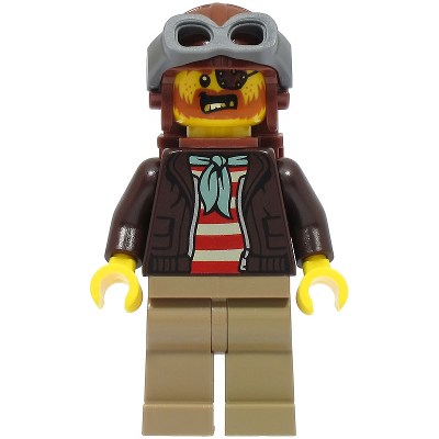 [TOY.CHAN] LEGO 樂高 3626pb1304 黃色 頭部 眼罩 金牙 深橘色鬍鬚-細節圖3