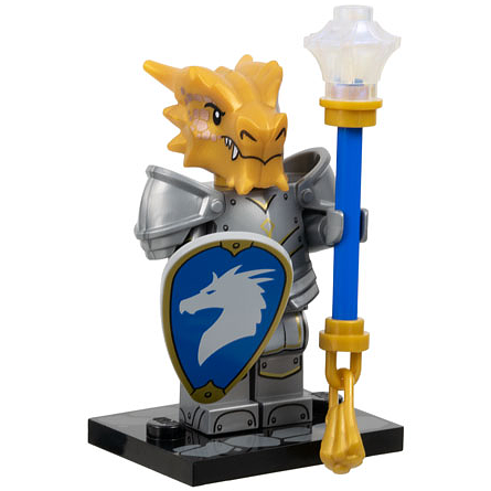 [TOY.CHAN] LEGO 樂高 2586pb013 淺藍灰色 盾牌 橢圓 龍裔聖騎士 71047-細節圖2