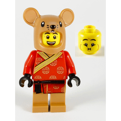 [TOY.CHAN] LEGO 樂高 67063pb01 中膚色 老鼠 頭套 80104-細節圖2