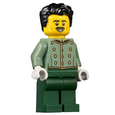 [TOY.CHAN] LEGO 樂高 970c00 深綠色 腿部 素色 10297-細節圖2