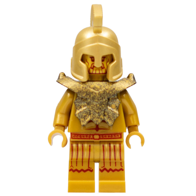 [TOY.CHAN] LEGO 樂高 3626pb0517 珍珠金色 頭部 波塞頓雕像 7985-細節圖2