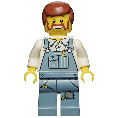 [TOY.CHAN] LEGO 樂高 3626pb0582 黃色 頭部 異形入侵系列－農夫 7052-細節圖2