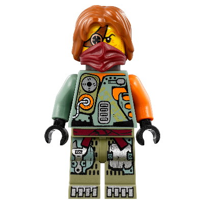 [TOY.CHAN] LEGO 樂高 15619 深紅色 忍者頭巾 面罩 圍巾-細節圖3