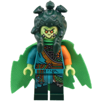 [TOY.CHAN] LEGO 樂高 深綠色 九頭魔  頭髮 5517 80058-細節圖2