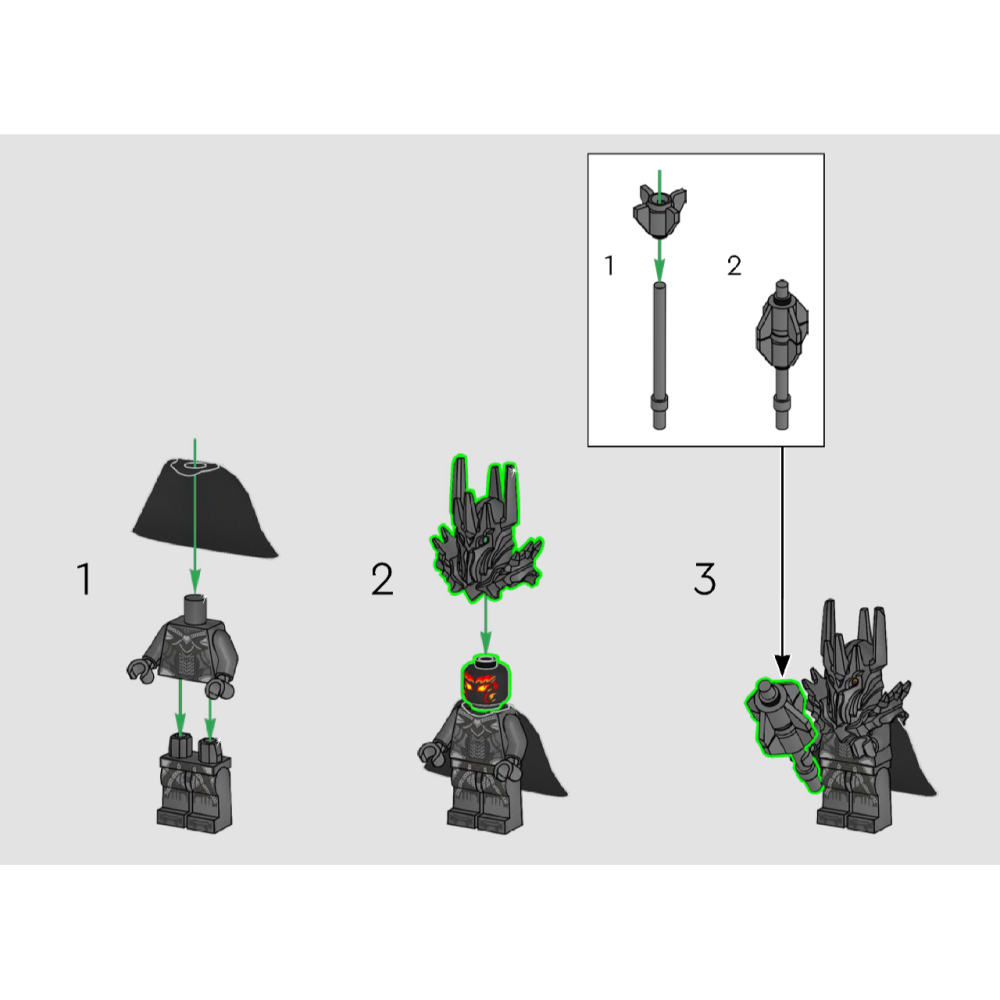 [TOY.CHAN] LEGO 樂高 lor139 索倫 附武器 10333-細節圖2
