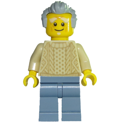 [TOY.CHAN] LEGO 樂高 3626pb1919 黃色 頭部 阿公-細節圖2