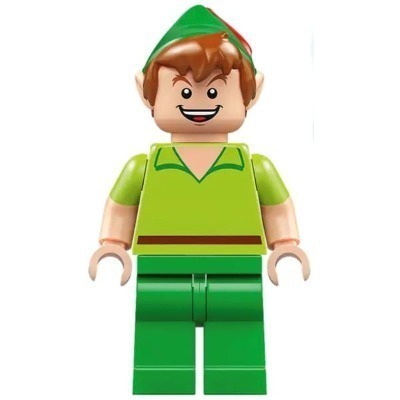 [TOY.CHAN] LEGO 樂高 26025pb03 深橘色 頭髮 綠色帽 Peter Pan-細節圖2
