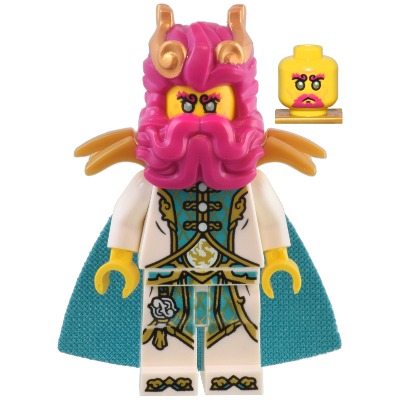 [TOY.CHAN] LEGO 樂高 3626pb3074 黃色 頭部 東海龍王 80049-細節圖2
