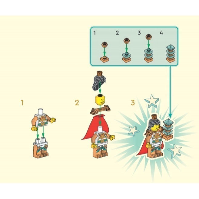 [TOY.CHAN] LEGO 樂高 托塔天王 李靖 附手持物 mk159 80058-細節圖2