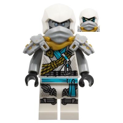 [TOY.CHAN] LEGO 樂高 3626pb3312 平光銀色 頭部 Zane-細節圖2