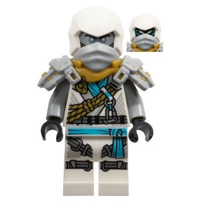 [TOY.CHAN] LEGO 樂高 3626pb3312 平光銀色 頭部 Zane-細節圖2