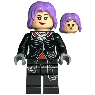 [TOY.CHAN] LEGO 樂高 3626pb3057 淺膚色 頭部 小仙女·東施 豬鼻子 歪嘴笑 黑眉-細節圖2