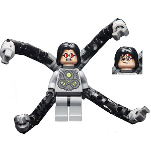 [TOY.CHAN] LEGO 樂高 3626pb0785 淺膚色 頭部 八爪博士 雙面 紅色墨鏡 上翻模式-細節圖2