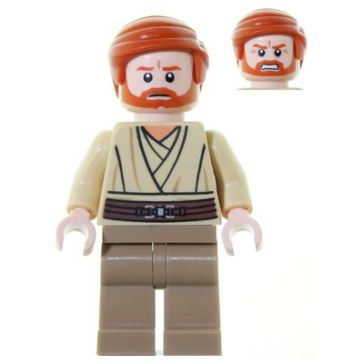 [TOY.CHAN] LEGO 樂高 淺膚色 Obi-Wan Kenobi  頭部 3626pb0670-細節圖2