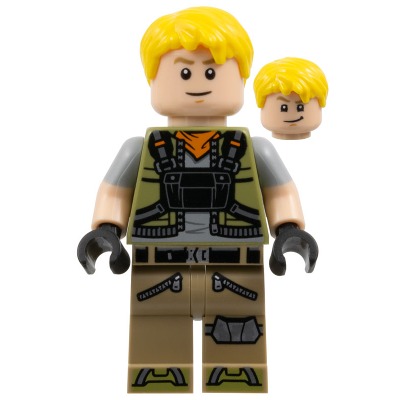 [TOY.CHAN] LEGO 樂高 3626pb3760 淺膚色 頭部 Battalion Brawler-細節圖2