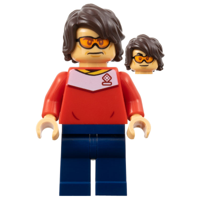 [TOY.CHAN] LEGO 樂高 深棕色 中長亂髮 側分 頭髮 25409-細節圖2