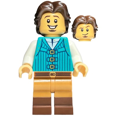 [TOY.CHAN] LEGO 樂高 26139 深棕色 頭髮 短波浪 中分-細節圖2