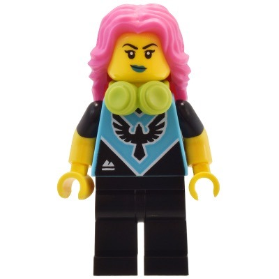 [TOY.CHAN] LEGO 樂高 90396 深粉色 頭髮 中長波浪 中分-細節圖2