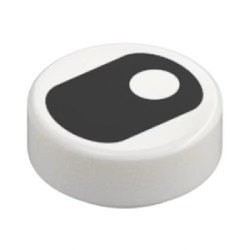 [TOY.CHAN] LEGO 樂高 98138pb204 白色 眼睛 眯眼 平滑磚 圓形 印刷 1x1-細節圖2