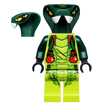 [TOY.CHAN] LEGO 樂高 98150pb01 深綠色 頭部 Spitta-細節圖3