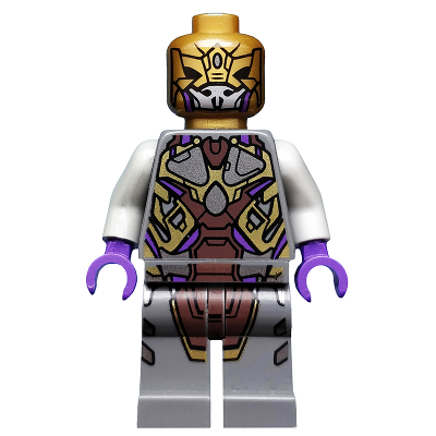 [TOY.CHAN] LEGO 樂高 珍珠金色 Chitauri General 頭部 裝甲紋 3626pb0761-細節圖2