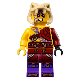 [TOY.CHAN] LEGO 樂高 3626pb1294 黃色 頭部 Kapau 黑眉 暗紅眼 紫紋-細節圖2