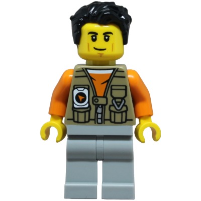 [TOY.CHAN] LEGO 樂高 23186 黑色 頭髮 左分微亂短髮-細節圖2
