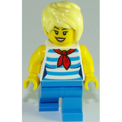 [TOY.CHAN] LEGO 樂高 亮淺黃色 頭髮 短髮 側分 37823-細節圖2