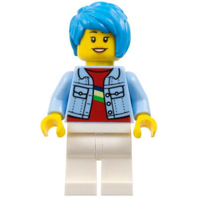 [TOY.CHAN] LEGO 樂高 深蔚藍色 頭髮 短髮 側分 37823-細節圖2