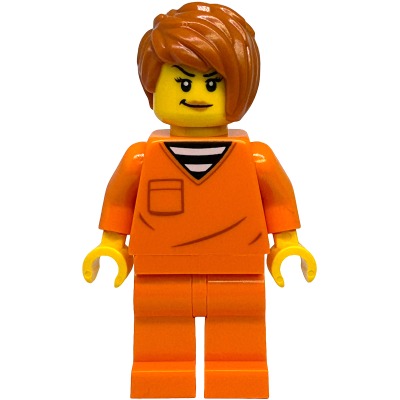 [TOY.CHAN] LEGO 樂高 深橘色 頭髮 短髮 側分 37823-細節圖2