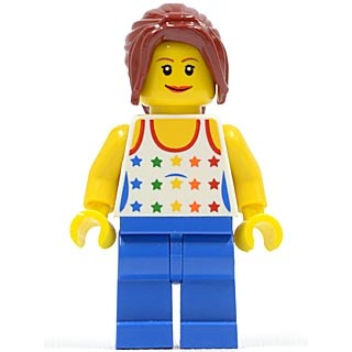 [TOY.CHAN] LEGO 樂高 62696 深紅色 頭髮 長馬尾 側分-細節圖2