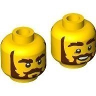 [TOY.CHAN] LEGO 樂高 3626pb3918 黃色 頭部 雙面 紅棕鬍鬚 31168-細節圖2