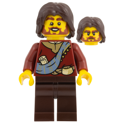 [TOY.CHAN] LEGO 樂高 3626pb3918 黃色 頭部 雙面 紅棕鬍鬚 31168-細節圖3
