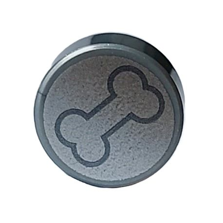 [TOY.CHAN] LEGO 樂高 平光銀色 骨頭金屬銀底 印刷圓形平滑磚 1x1 98138pb361-細節圖2