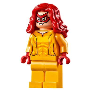 [TOY.CHAN] LEGO 樂高 紅色 頭髮 女生中長波浪髮 23187-細節圖2