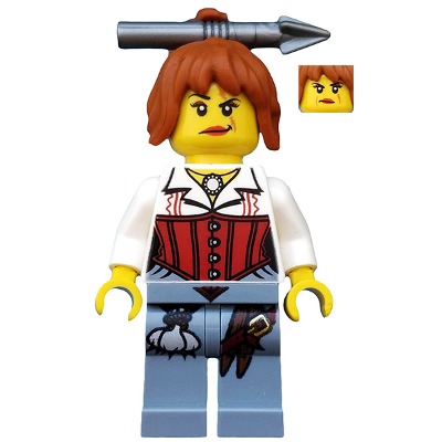 [TOY.CHAN] LEGO 樂高 黄色 頭部 女刺客 疤痕 雙面表情 3626pb0736-細節圖2