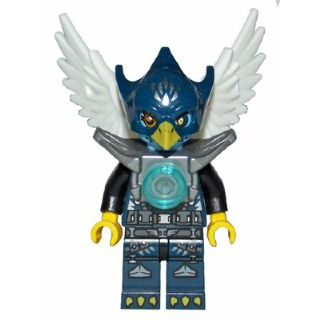[TOY.CHAN] LEGO 樂高 亮淺藍色 鷹族 Eglor 艾格勒 頭部 黃眼 深藍羽 3626pb0900-細節圖2