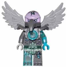 [TOY.CHAN] LEGO 樂高 3626pb1151 薰衣草紫色 頭部 禿鷹族 Vornon 沃農 灰喙 藍眼-細節圖2