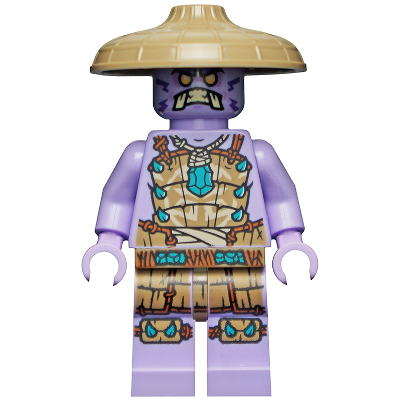 [TOY.CHAN] LEGO 樂高 薰衣草紫色 轟隆守護者 頭部 紫色刺青 3626pb2768-細節圖2