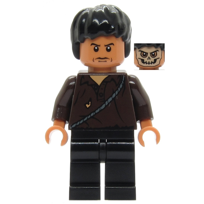 [TOY.CHAN] LEGO 樂高 膚色 印第安納瓊斯 墓地戰士 頭部 弓眉 白瞳 雙面 3626pb0376-細節圖2