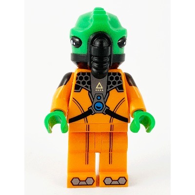 [TOY.CHAN] LEGO 樂高 69965pb01 黑色 頭部 外星人 綠皮膚 棘刺 呼吸面罩-細節圖2