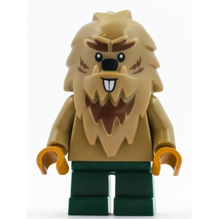 [TOY.CHAN] LEGO 樂高 深沙色 海狸族 Breezor 布里佐 頭部 蓬鬆毛髮 白牙 13809pb02-細節圖2