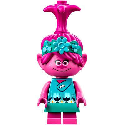 [TOY.CHAN] LEGO 樂高 洋紅色 頭髮 高馬尾 青綠髮帶 65471pb01-細節圖2