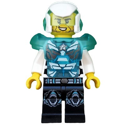 [TOY.CHAN] LEGO 樂高 18827pb02 透淺藍色 太空胸甲 肩甲 雙夾扣-細節圖2