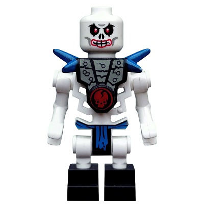 [TOY.CHAN] LEGO 樂高 93056pb02 黑色 胸甲 肩甲 尖刺 藍紅骷髏圖案-細節圖2