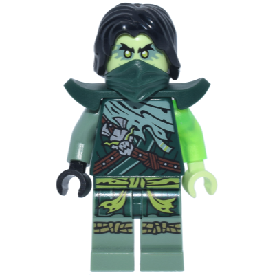 [TOY.CHAN] LEGO 樂高 15619 深綠色 忍者頭巾 面罩 圍巾-細節圖2