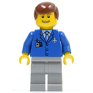 [TOY.CHAN] LEGO 樂高 3626pb0273 黃色 頭部 紅棕眉 露齒薄笑 黑眼白瞳-細節圖2