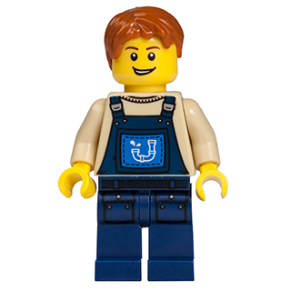 [TOY.CHAN] LEGO 樂高 3626pb0405 黃色 頭部 紅棕眉 露齒歪笑 黑眼白瞳-細節圖2